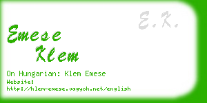 emese klem business card